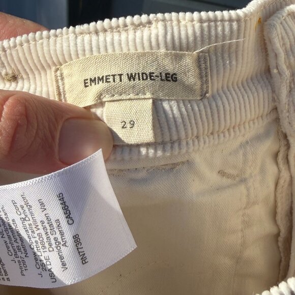 Madewell Emmett Wide-Leg Pant in Corduroy, White - Picture 6 of 6